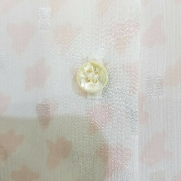 Women Blouse Tie Neck Button Long Puff Sleeve Vintage Ms Russ No Size Tag Union - Picture 4 of 12